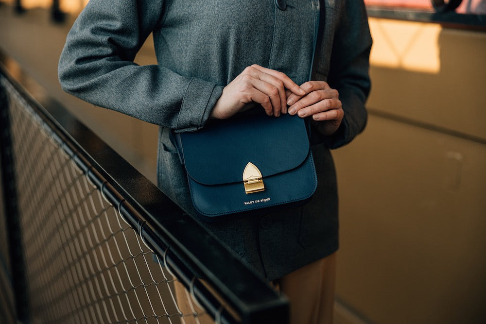 Sac à main Colette Bleu Marine | Valet de Pique x Tour Eiffel ♗