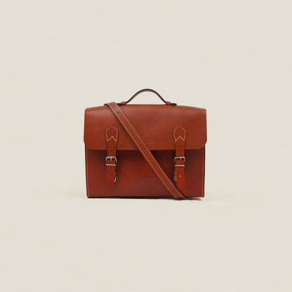 Cartable en cuir miel france homme luxe