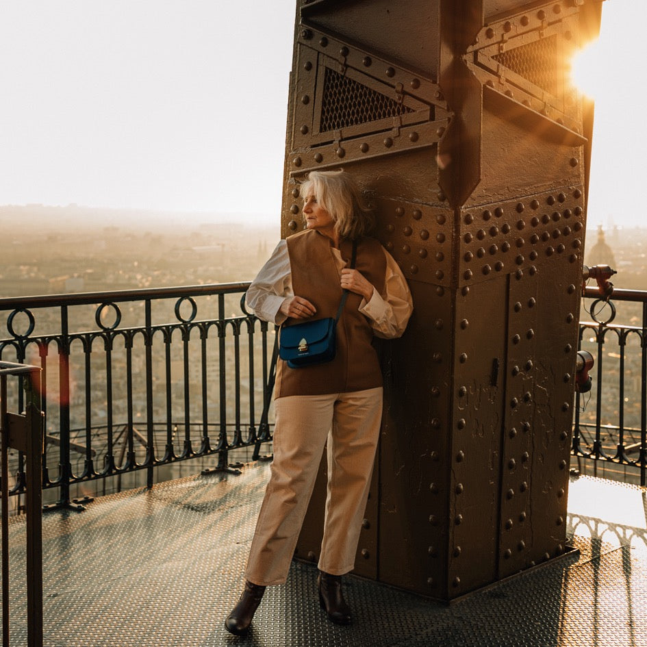 Sac à main Colette Bleu Marine | Valet de Pique x Tour Eiffel ♗