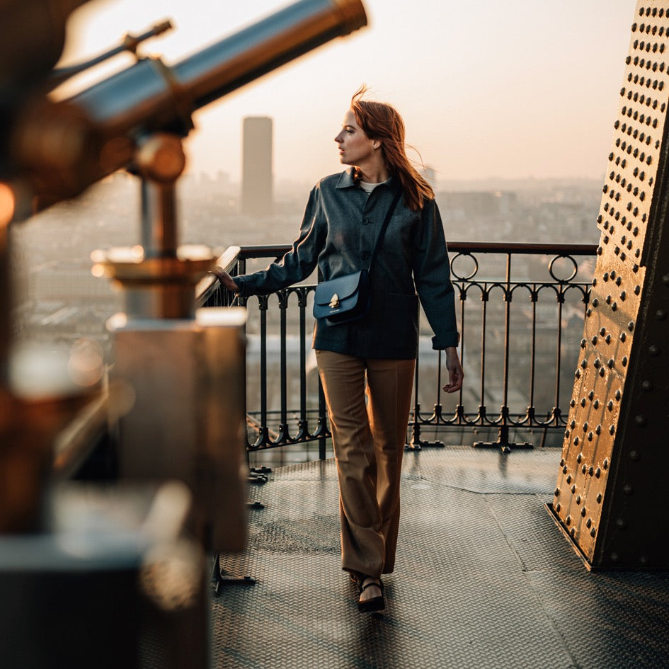 Sac à main Colette Bleu Marine | Valet de Pique x Tour Eiffel ♗