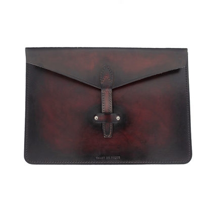 Patinated computer sleeve Valet de pique x The Calceophile 